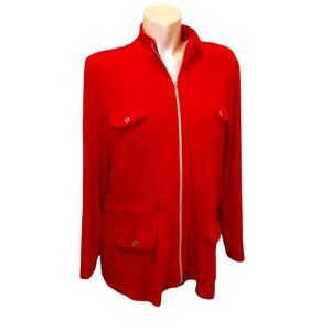 CHICOS TRAVELERS UTILITY JACKET SIZE 3